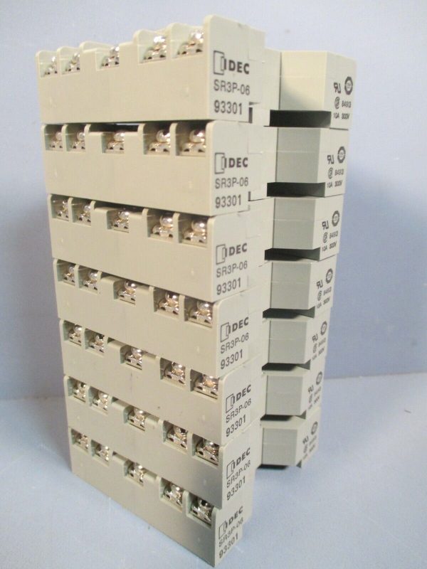 IDEC Relay Base Socket 10A 300V Lot of Seven 93301 SR3P-06 Online Hot Sale - Image 2