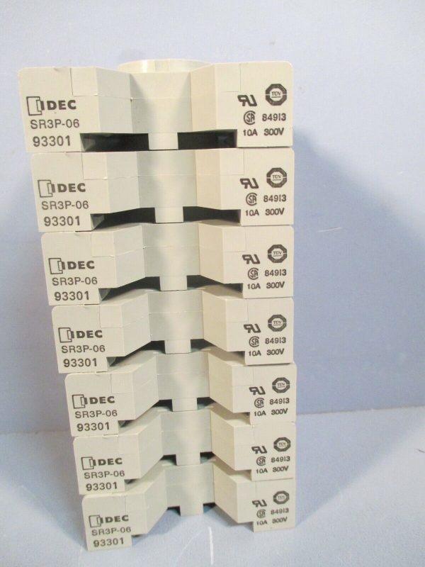 IDEC Relay Base Socket 10A 300V Lot of Seven 93301 SR3P-06 Online Hot Sale