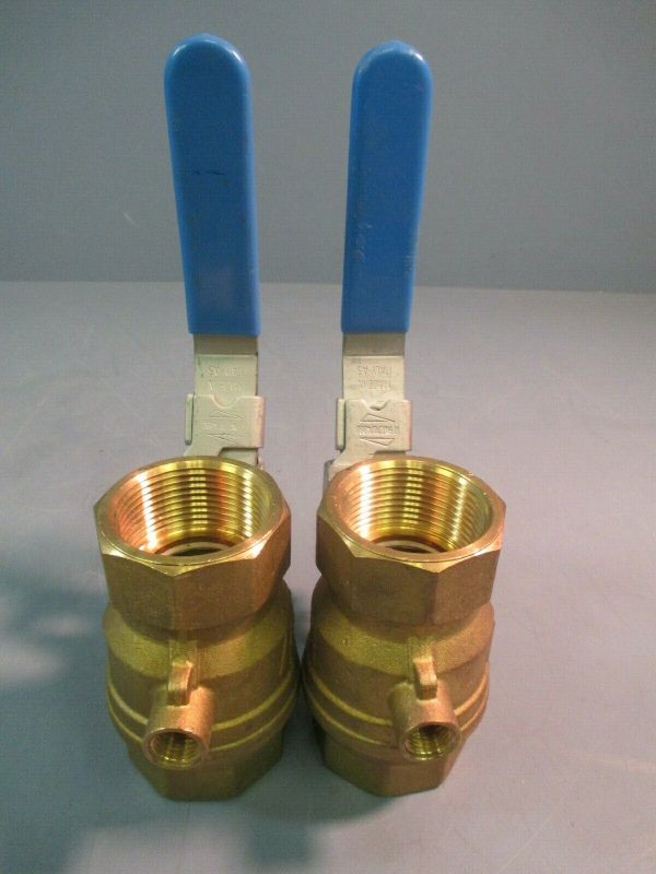 Rub Inc. Brass Ball Valve 1-1 4 In 200 PSI, Hand Operated Lot of Two S.93 Hot on Sale - Image 4