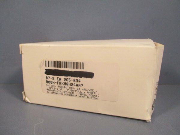 Allen-Bradley Push-Pull Amber Illuminated Pushbutton Ser. F 800H-FRXNQH24AA7 Supply - Image 4